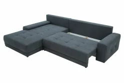 Narożniki|Exline Narożnik duży rozkładany grafitowy AZURRO NEW