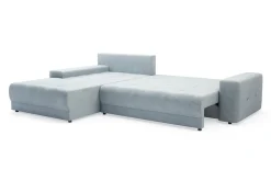 Narożniki|Exline Narożnik duży rozkładany jasnoszary AZURRO NEW