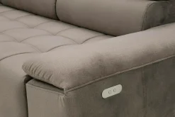 Werdomo Narożnik elektrycznie rozkładany brązowy PALLADIO L lewy