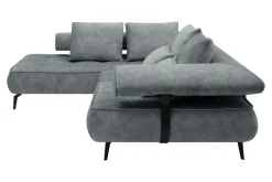 Narożniki|Werdomo Narożnik elektrycznie rozkładany szary SELEDO L lewy