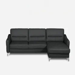 inny Narożnik grafitowy z nóżkami w chromie FARO prawy