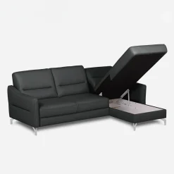 inny Narożnik grafitowy z nóżkami w chromie FARO prawy