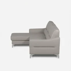 inny Narożnik jasnoszary z nóżkami w chromie FARO lewy