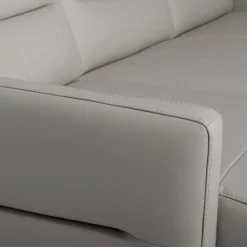 inny Narożnik jasnoszary z nóżkami w chromie FARO lewy