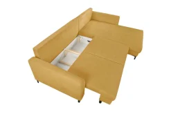 Narożniki|FN Design Narożnik musztardowy rozkładany SALVA prawy