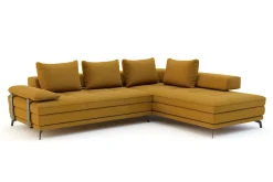 Instilo Narożnik musztardowy z wysuwanym siedziskiem FLORENCE lewy