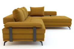 Instilo Narożnik musztardowy z wysuwanym siedziskiem FLORENCE lewy