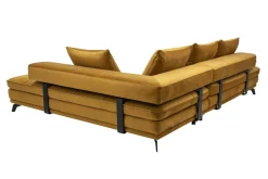 Instilo Narożnik musztardowy z wysuwanym siedziskiem FLORENCE lewy