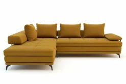 Instilo Narożnik musztardowy z wysuwanym siedziskiem FLORENCE prawy