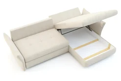 Narożnik rozkładany beżowy ACERO prawy