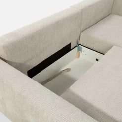 inny Narożnik rozkładany beżowy HORTA prawy