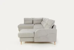 Narożnik rozkładany beżowy HAMAR prawy