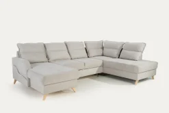 Narożniki| Narożnik rozkładany beżowy HAMAR lewy