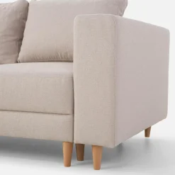 inny Narożnik rozkładany beżowy PERA lewy