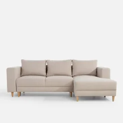 Narożniki|inny Narożnik rozkładany beżowy PERA prawy