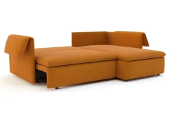 New Form Narożnik rozkładany bursztynowy SUNNY prawy