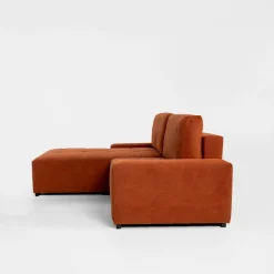 Narożniki|Exline Narożnik rozkładany ceglasty COMODO lewy