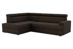 Narożniki|Fresh Narożnik rozkładany ciemnobrązowy COMO lewy