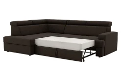 Narożniki|Fresh Narożnik rozkładany ciemnobrązowy COMO lewy