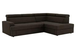 Fresh Narożnik rozkładany ciemnobrązowy COMO prawy