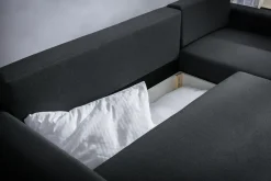 Narożniki|Exline Narożnik rozkładany ciemnoszary ROBIN