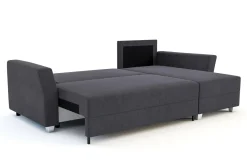 Fresh Narożnik rozkładany ciemnoszary LATTE