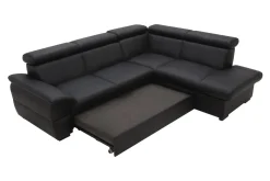 Narożniki|Trend Line Narożnik rozkładany czarny TOWN prawy