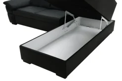 Narożniki|Trend Line Narożnik rozkładany czarny TOWN prawy