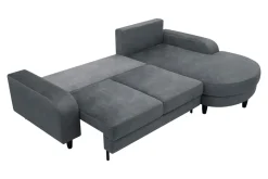 Comfort Line Narożnik rozkładany grafit NAPOLI prawy