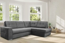 Narożniki|Exline Narożnik rozkładany grafitowy TRENTON prawy