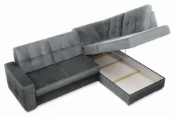 Narożniki|Exline Narożnik rozkładany grafitowy TRENTON prawy