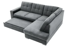 Narożniki|Exline Narożnik rozkładany grafitowy TRENTON prawy