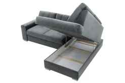 Narożniki|Exline Narożnik rozkładany grafitowy TRENTON prawy