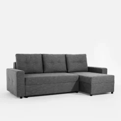 Exline Narożnik rozkładany grafitowy ROBIN