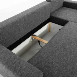 Exline Narożnik rozkładany grafitowy ROBIN