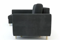 Fresh Narożnik rozkładany grafitowy TENDER lewy