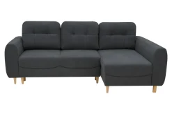 Fresh Narożnik rozkładany grafitowy TENDER prawy