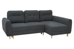 Fresh Narożnik rozkładany grafitowy TENDER prawy