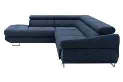 Narożniki|Instilo Narożnik rozkładany granatowy FABIO prawy