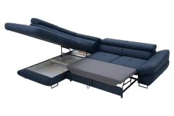 Narożniki|Instilo Narożnik rozkładany granatowy FABIO prawy