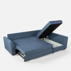 Narożniki|Exline Narożnik rozkładany granatowy SORINO prawy