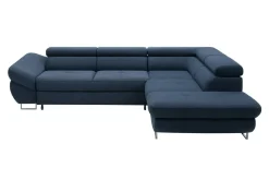 Instilo Narożnik rozkładany granatowy FABIO lewy