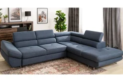 Instilo Narożnik rozkładany granatowy FABIO lewy