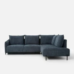 Narożnik rozkładany granatowy MARSYLIA prawy