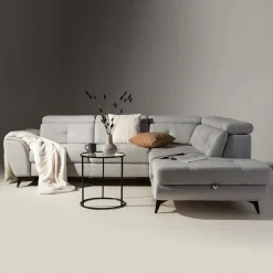 Instilo Narożnik rozkładany jasnoszary SERGIO lewy