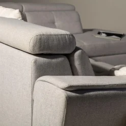 Instilo Narożnik rozkładany jasnoszary SERGIO lewy