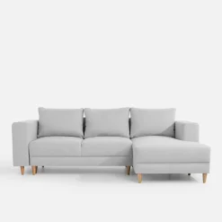 inny Narożnik rozkładany jasnoszary PERA prawy