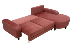 Narożniki|Comfort Line Narożnik rozkładany koralowy NAPOLI prawy