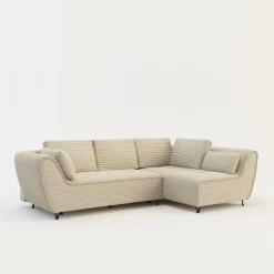 Narożniki|Exline Narożnik rozkładany kremowy COCOLI prawy