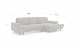 Comfort Line Narożnik rozkładany miodowy HARISON prawy